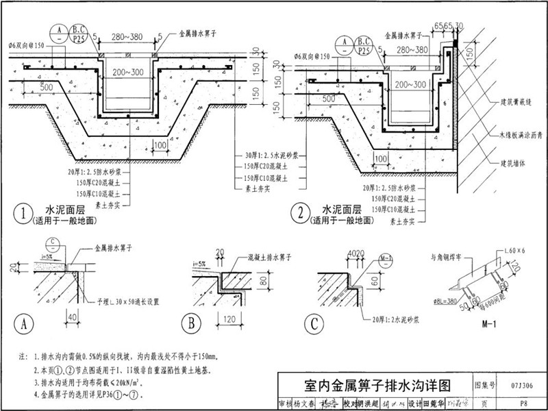 室內(nèi)成品排水溝蓋板圖集